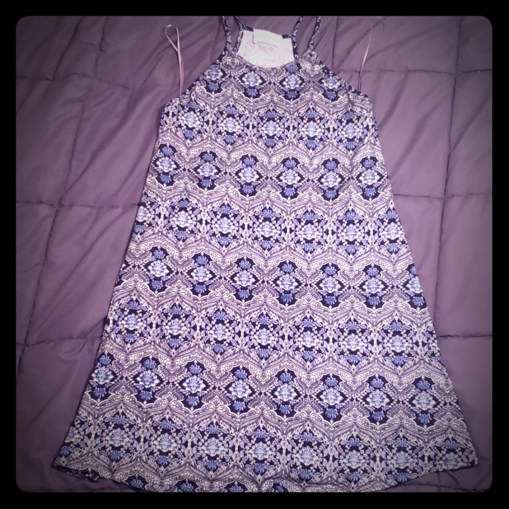 Blue patterned dress